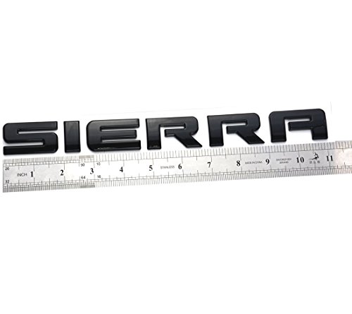 Image of 1pc Sierra Nameplate Letter Emblem 3D Badge Glossy fit Sierra (Black)