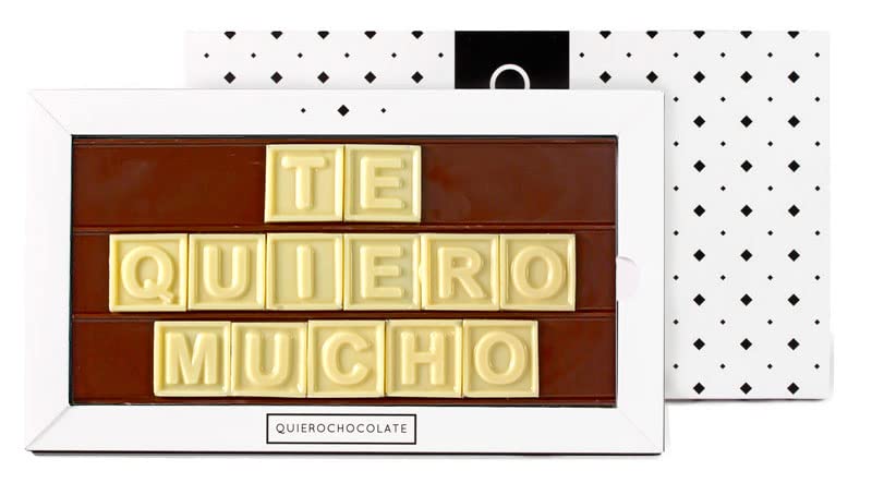 Tableta de chocolate personalizado, Sin gluten, Sin aditivos, 180gramos, Cacao Natural | Con letras