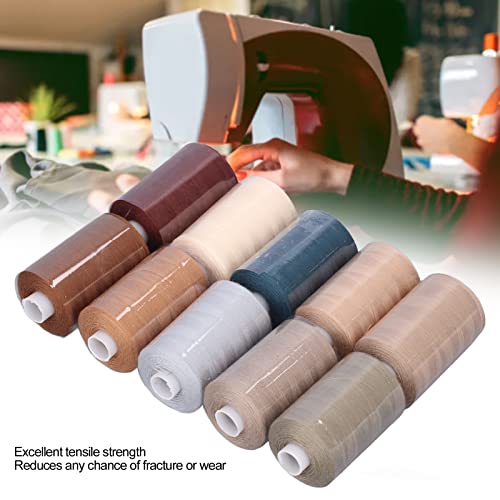 Set de 10 hilos para máquina de coser Arythia, poliéster, color gris, alta resistencia miniatura 5