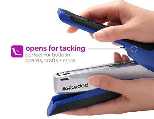 Paperpro - 1116 - Inpower+ 28 Premium Stapler With Built-In Staple Remover, 28 Sheets, Full-Strip, Blue/Silver #TOP4