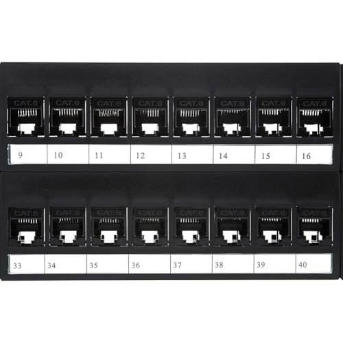 Panel de Conexión CAT6 de 48 Puertos RJ45, Distribuidor de Cable de Red Ethernet 3