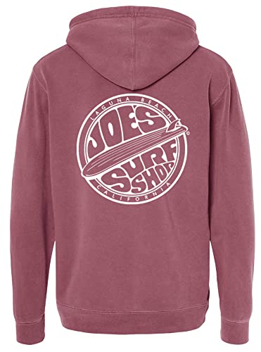 JOES SURF SHOP Fins Up Pigment-Dyed Hoodies -80/20 Cotton/Poly in Sizes XS-3XL