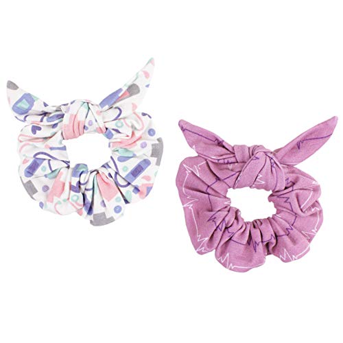 Maven Thread 2 Count Hair Scrunchies Elastic Hair Bands Scrunchy Hair Ties Accessories for Women or Girls Nurse Medical Doctor - NIGHTINGALE Set
