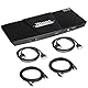 TESmart Dual Monitor 2x2 HDMI+VGA KVM Switch 4K@60Hz 4:4:4 Ultra HD 2 PC 2 Monitor KVM Umschalter mit zusätzlichem USB 2.0 Port&L/R Audioausgang einschließlich 2 Stück 1,5 m KVM-Kabel-Mattschwarz