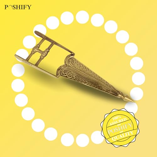 Image of Premium Brass Finish Decorative Bhala | Antique Style Spearhead Replica for Home Decor, Puja & Gifting | Intricate Engraved Design (28x8 cm)
