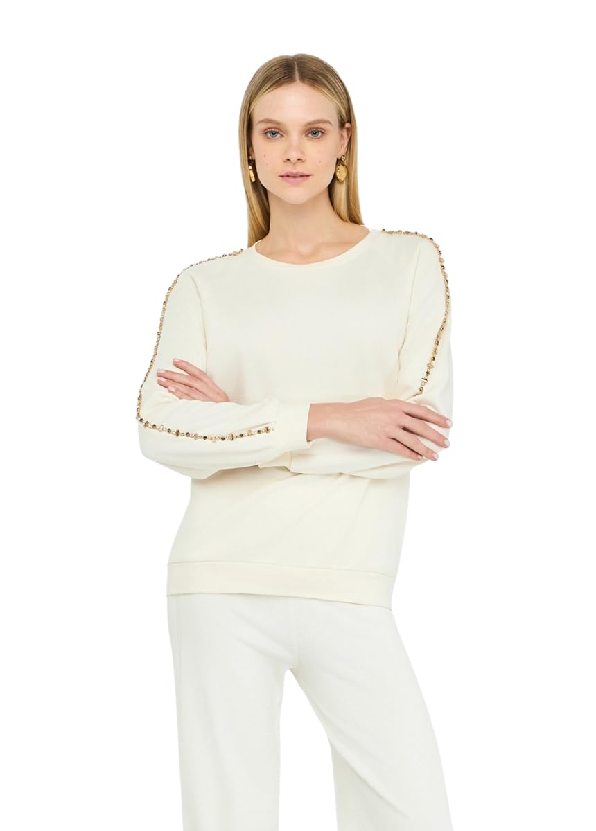 Liu Jo Felpa Girocollo Invernale Donna Better con Strass TF5114