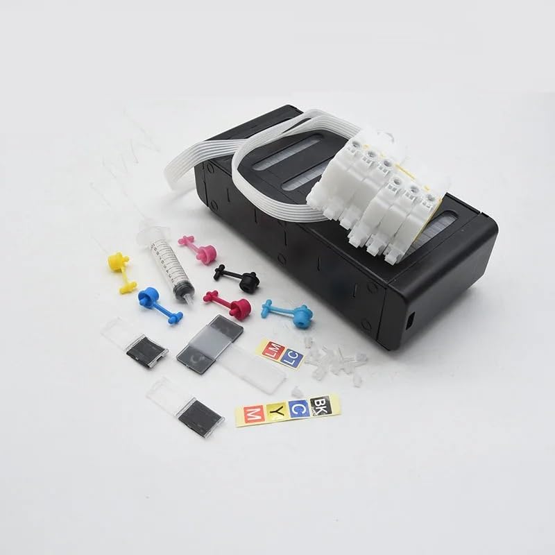 2Sets Grade A 6 Colors Continuous Ink Supply System Compatible with Epson L800 L801 L805 L810 L850 L1800 L1300 CISS