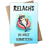 Lustige Geburtstagskarte | Humorvolles Geschenk für Freunde & Partner | RELACHS | lustige Klappkarte inkl. Briefumschlag