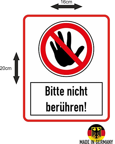 Daged Aufkleber 'Gegenlehnen Verboten' 23x16cm - Sicherheitshinweis T-268