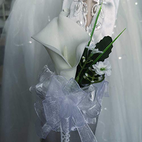 Lily Garden Artificial Flower Calla Lily Boutonniere Corsage With Ribbon (Wrist White) #TOP5