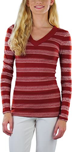 Image of ToBeInStyle Women's Classic Long Sleeve V-Neck Pullover Sweater