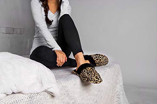 Women's Zebra Bow Tie Cozy Comfy House Bedroom Indoor Slide Memory Foam Slipper4