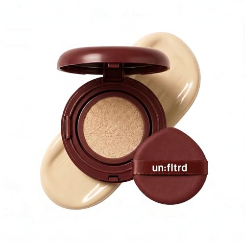 unfltrd Serum Tint Cushion Foundation | Lightweight, Buildable Medium Coverage Skin Tint for Indian Skin Tones | Long Wear, Hydrating, No Oxidation | 