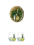 sapphire glass water drop test  Gin Tonic Osternest/Osterkorb Bombay Sapphire Gin 0,05 Liter & Thomas Henry Tonic Water 0,20 Liter + Gin Tonic Glas - 5414/67 + Gin Tonic Glas - 5414/67