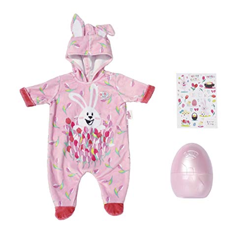 Baby Born 830307 Easter 43cm-for Toddlers 3 Years & Up-Easy for Small Hands-Includes Onesie, Egg Case & Sticker Sheet, White