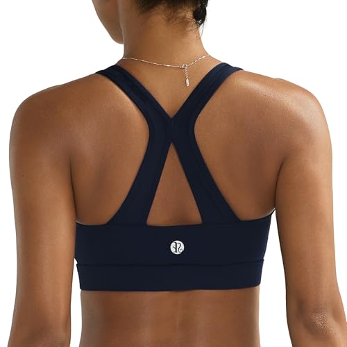 11 Best Zip Front Sports Bras for Large Breasts (Support + Style) 11 RUNNING GIRL Sports Bras for Women High Support,High Impact V Neck Molded Cup Black Sports Bra Running Workout Bra with Sewn in Pads(WX3160_Black_XL)