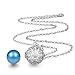 Eudora Harmony Bola Snowflake Blue Winter Snow Baby Tone Musical Chime Ball Pendant Pregnancy Necklace