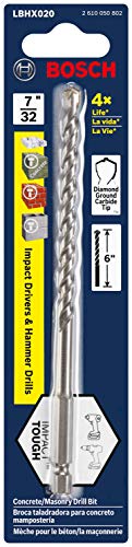 Bosch 7/32 In. X 6 In. Hex Shank Hammer Drill Masonry Bit Lbhx020 #TOP1