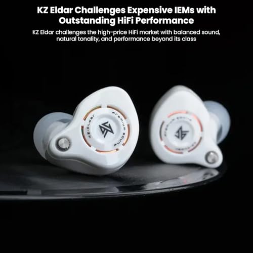 Image of KZ Eldar Wired IEM with Mic, Single Dynamic Driver in-Ear Monitor with HM Graph Signature Tuning, OFC Cable, 0.78mm 2Pin, Deep Bass HiFi Sound for Gaming, Music & Calls (3.5mm (Black with Mic))