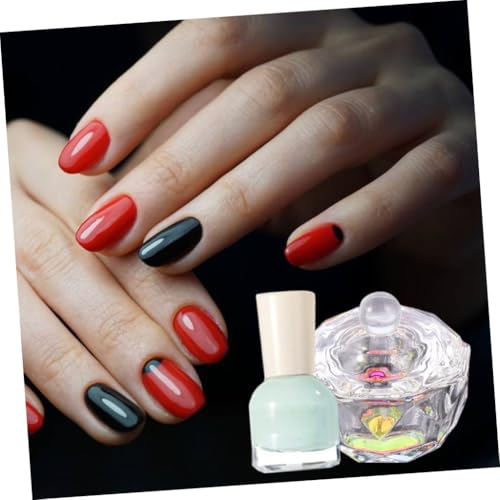2 Pzs Plato Octagonal Para Manicura Con Tapa miniatura 4