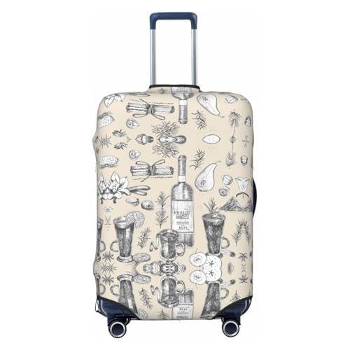 Wine And Winemaking Winery Grape Field Print Luggage Suitcase Cover Protector Luggage Washable Covers With Concealed Zipper
