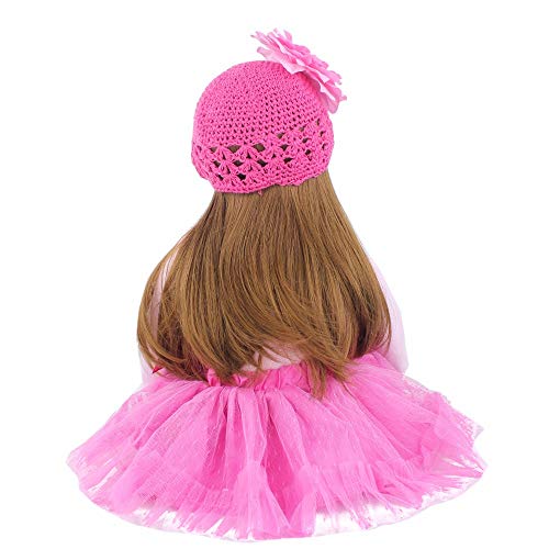 Muñeca Reborn Bebé de Silicona 60 cm con Ropa y Chupete miniatura 5