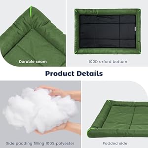Miguel-Oxford-900D-Outdoor-Waterproof-Dog-Bed-for-Metal-Dog-Crates-Water-Resistant-All-Weather-Pet-Mat-Durable-Easy-Wipe-Clean-Travel-Indoor-Outdoor-Puppy-Cat-Crate-Bed-36inch-Green - Cucciolini Doodles   Miguel-Oxford-900D-Outdoor-Waterproof-Dog-Bed-for-Metal-Dog-Crates-Water-Resistant-All-Weather-Pet-Mat-Durable-Easy-Wipe-Clean-Travel-Indoor-Outdoor-Puppy-Cat-Crate-Bed-36inch-Green