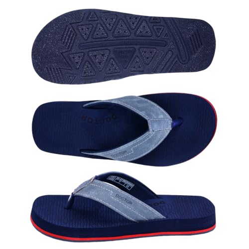 Image of DOCTOR EXTRA SOFT Men's Comfortable Tpr Slippers With Cushion Footbed For Adult|Orthopedic & Light Weight|Stylish & Anti-Skid|Waterproof Everyday Casual Durable Dr. Home Flip Flops Gents & Boys D-37