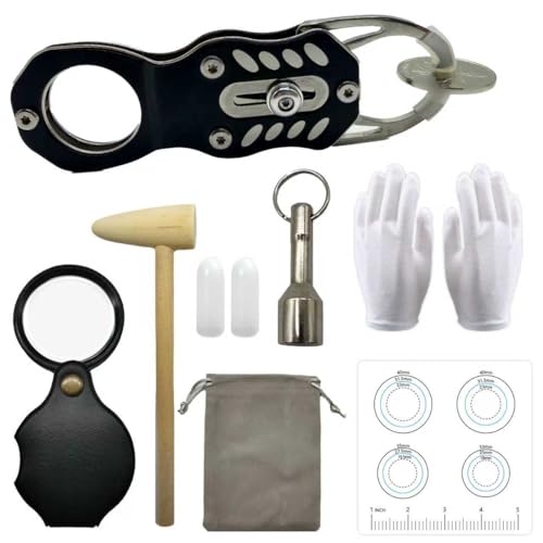 Coin Ping Testing Parts kit Gold & Silver Pocket Pinger Coin Tester Portable Authentication Kit for Ping Resonance Sound Testing and Size Analysis Pro-Grade Specs Accessories for Authenticity