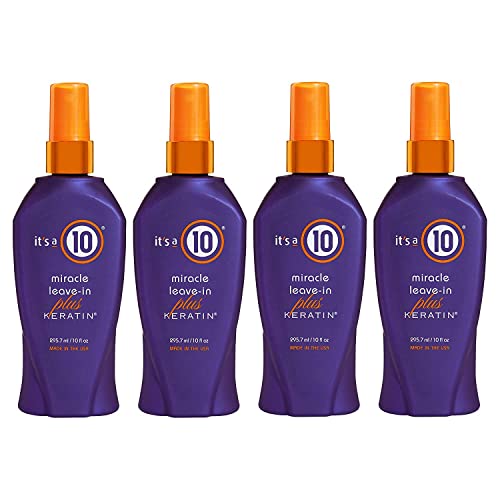Image of It's a 10 Haircare Miracle Leave-In Plus Keratin Spray, 10 fl. oz (10 Fl. Oz (Pack of 4))