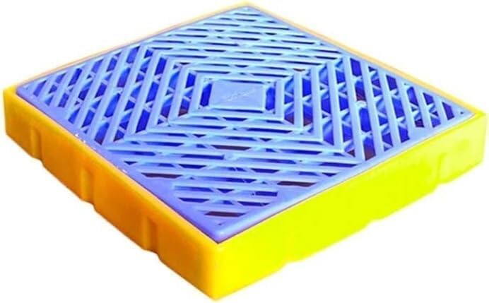 TIST Spill Collection Pallets Stackable Polyethylene Oil/Paint Drum Pallets Industrial Garage Storage Removable Modular Loading Platforms(31x31x5.5cm)