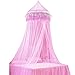 BETOY Mosquitera de encaje de princesa para cama de dosel, dosel para niños, protección contra moscas e insectos y decoración, altura 250 cm (rosa)