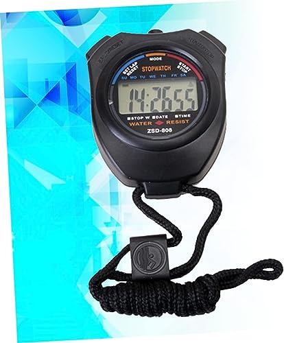 Cronómetro electrónico digital de dos sentidos para deportes y fitness, negro, marca MDybf miniatura 6