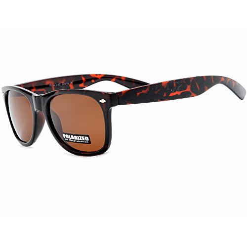 MODA Tortoise Shell Classic Frame Polarized Retro Trendy-Style Sunglasses
