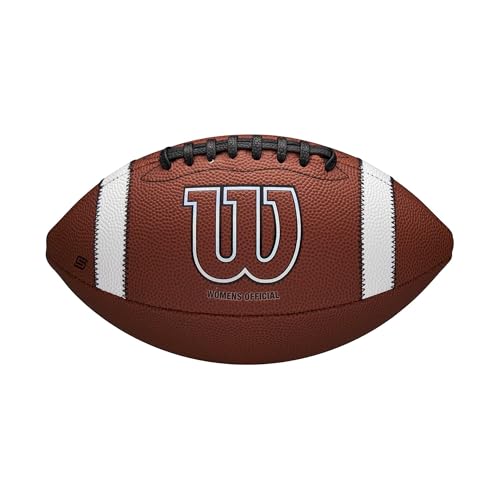 Wilson GST SpeedSkin Heir Football, Hergestellt mit SpeedSkin Lederüberzug und Präzisionsschnürung, Offizieller Damenball, Farbe: Braun, Jugendgröße Wilson GST SpeedSkin Heir Football, Hergestellt mit SpeedSkin Lederüberzug und Präzisionsschnürung, Offizieller Damenball, Farbe: Braun, Jugendgröße