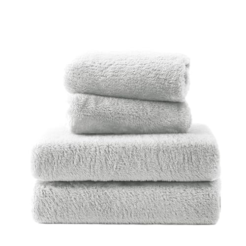 Fullove Fleece Fitted Sheet,Cozy and Luxury Queen Fitted Bed Sheet with 15 Inch Deep Pocket-includes One Fitted Sheet, Two 20 * 30