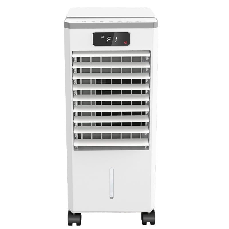 Portable Evaporative Air Cooler Fan - 7L (1.84 Gal) Water Tank, 3 Speeds & Modes, Touch Display & Remote, Auto Swing, LED Display, Ice Packs, Casters - for Bedroom Office Home, Whi image 6