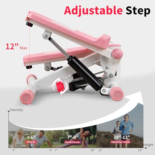 ZENOVA Steppers for Exercise at Home Portable Twist Stepper Mini Stair Stepper Shape Body and Lift Buttocks Aerobic Exercise 330lbs Weight Capacity by ZENOVA - Image 5