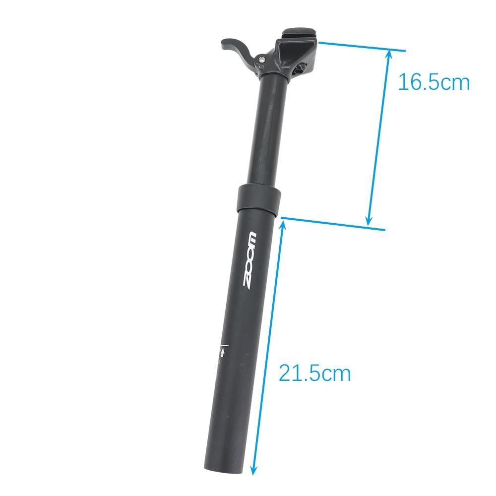 Tija Sillin Gotero Asiento de Seguridad Control Manual Palanca Altura Ajustable Asiento Ajustable Post Hidráulico Bicicleta 100mm Viaje 375mm 30.9 31.6 MM MTB Tija De SillíN