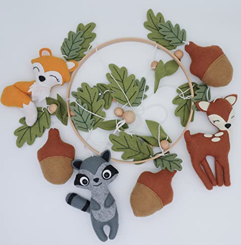 Woodland Crib Mobile Woodland Baby Mobile For Crib Forest Animals Theme Mobile Nursery Decor Jungle Baby Crib Mobile For Boys Girls #TOP2