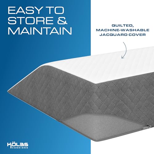 Kolbs Leg Elevation Pillow for After Surgery | Flat Top Bed Wedge Bolster Pillow for Legs | Foot, Knee, Ankle Elevation Post Surgery (Flat Top 7" Height)