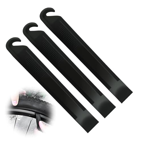 wilcractk Palancas Neumatico Bicicleta Plástico, 3 Piezas Desmontables Neumaticos Desmontables Palancas, Herramienta Profesional de Reparación de Cambiadores de Montaña y Bicicletas (Negro)