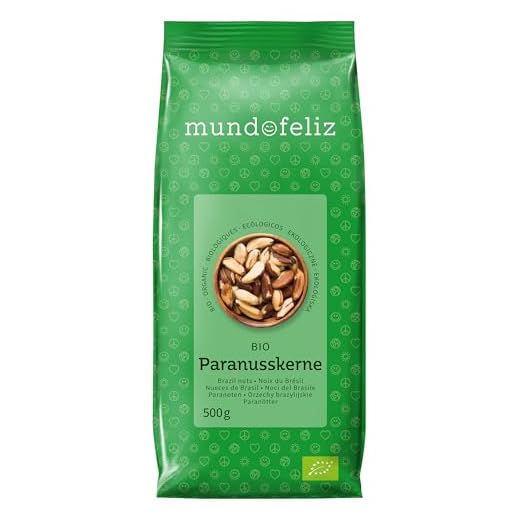 Mundo Feliz - Nueces de Brasil ecológicas enteras, 2 bolsas de 500 g