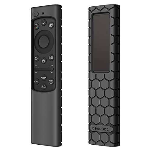 Fintie Protective Case for Samsung Smart Solar Cell Remote Control 2023 2022 BN59-01388A BN59-01385 BN59-01386 BN59-01391, Light Weight Kids-Friendly Anti Slip Shockproof Silicone Cover, Black