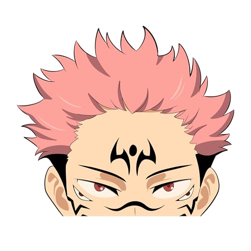 Sukuna JJK Peeker Anime Mangá Decalques Adesivos, Ideal para Carros, Laptop, Skate, Decoração de Par