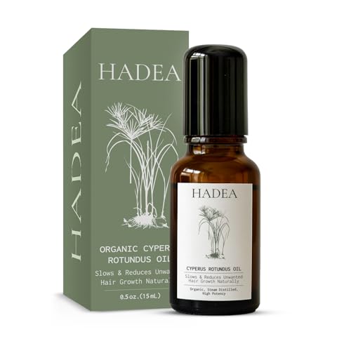 Cyperus Rotundus Oil to Reduce and Slow Down Unwanted Hair Growth, For PCOS, Hirsitusim, Any Unwanted Hair | Cypress Rotundus | Organic Cyprus Oil Travel Size Roll On (15 ml)