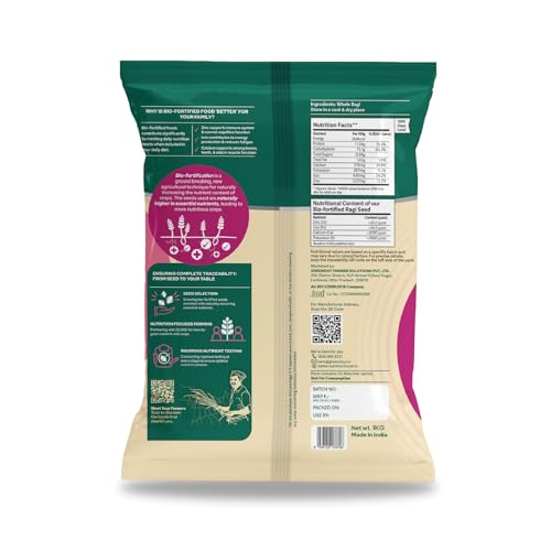 Image of Better Nutrition Biofortified Ragi Atta 1kg | Stone Ground Finger Millet Flour | High in Iron, Zinc, Fiber & Calcium | Gluten-Free | Perfect for Rotis, Porridge & Dosas