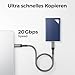 deleyCON 240W 20 Gbps USB-C Kabel 0,30m (USB 3.2 Gen 2x2) PD 3.1 Kurzes Ladekabel Datenkabel 4K@60Hz für Ladegerät iPhone 17 16 Pro Max Air Airpods Galaxy A16 A56 S25 S24 iPad MacBook Tablet Switch