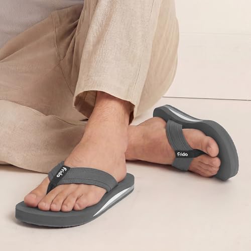 Image of Frido Cloud Comfort Slippers for Women & Men | Available in 2 Options- Arch Support & Without Arch |Orthopedic Soft Home Chappal Unisex Slipper, House Slipper with Anti-Skid Sole for Home Use & Casual