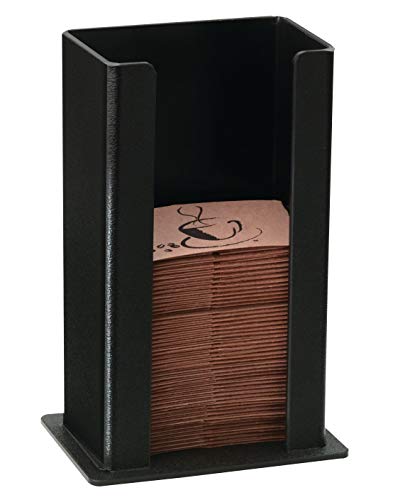 DISPENSE-RITE SLV-H-1BT Countertop Coffee Sleeve Dispenser, Durable Black Polystyrene Organizer, Holds All Sleeve Sizes, Easy to Refill, Space-Saving Design for Beverage Stations and Coffee Counters